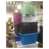 Storage bins with lids. Storage bins with lids.