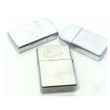 3 Zippo Fliptop Lighters. 2 Slim 3 Zippo Fliptop Lighters. 2 Slim