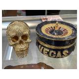 Kalifano Las Vegas Roulette  And Skull Trinket Kalifano Las Vegas Roulette  And Skull Trinket