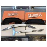 2 Marble Pocket Knives, 7 & 8in Long 2 Marble Pocket Knives, 7 & 8in Long