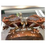2-kalifano Frog Trinket Boxes3x2.5x2in 2-kalifano Frog Trinket Boxes3x2.5x2in