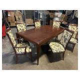 Ethan Allen Dining Table w/ 6 Upholstered Chairs Ethan Allen Dining Table w/ 6 Upholstered Chairs