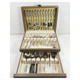 12 pc flatware & serving pcs set, Morning Rose by 12 pc flatware & serving pcs set, Morning Rose by