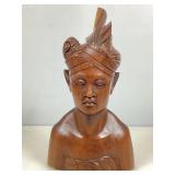 A Fatimah Signed Bali Wood Sculpture 12.5in A Fatimah Signed Bali Wood Sculpture 12.5in