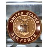 Us Air Force Wood Sign, 11.5in Diameter Us Air Force Wood Sign, 11.5in Diameter
