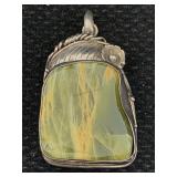 Sterling Silver Pendant W/stone, Tw 85.9g, Sz 2½in Sterling Silver Pendant W/stone, Tw 85.9g, Sz 2½in