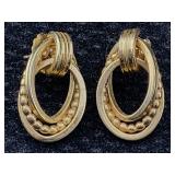 14k Gold Earrings W/back, Tw 4.6g, Sz 1in Tall 14k Gold Earrings W/back, Tw 4.6g, Sz 1in Tall