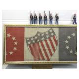 1904 Teddy Roosevelt Patriotic Bunting Framed 1904 Teddy Roosevelt Patriotic Bunting Framed
