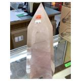 Large Pink Quartz Tower, Tw 7.5kg, Sz 4x4x13in Large Pink Quartz Tower, Tw 7.5kg, Sz 4x4x13in