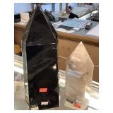 2-quartz Towers, One Is Black & Other White, Tw 2-quartz Towers, One Is Black & Other White, Tw