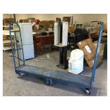 Blue metal long cart, 16x82x60in Blue metal long cart, 16x82x60in