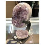 2-amethyst Geodes, One Shaped Like A Heart 2-amethyst Geodes, One Shaped Like A Heart