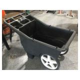 Black wagon w/2 front wheels, 23x42x28in Black wagon w/2 front wheels, 23x42x28in