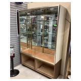 Large Display cabinet w/lights, key, shelves, Large Display cabinet w/lights, key, shelves,