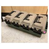 4-brown Ammo Can Set W/fitted Tray Carrier, 4-brown Ammo Can Set W/fitted Tray Carrier,