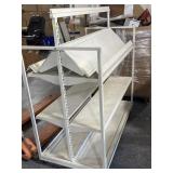 Metal double sided rack on wheels, 25x50x53in Metal double sided rack on wheels, 25x50x53in