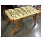 Wicker stool, 25x15x13in Wicker stool, 25x15x13in