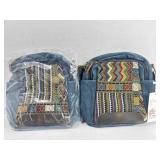NIB 2 Kamana Canvas Leather Trim Sling Bag NIB 2 Kamana Canvas Leather Trim Sling Bag