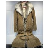 Suede & Faux Fur Full Length Coat by Charlotte Suede & Faux Fur Full Length Coat by Charlotte