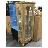 Wood Curio Cabinet with 3 glass shelves. Wood Curio Cabinet with 3 glass shelves.