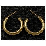 14k Gold Earrings, Tw 1.3g 14k Gold Earrings, Tw 1.3g