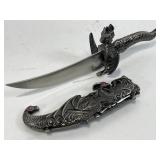 Dagger w/dragon sheath & jewels in box Dagger w/dragon sheath & jewels in box