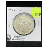 1922 Signature Series Silver Peace Dollar 1922 Signature Series Silver Peace Dollar