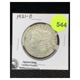 1921-d Signature Series Silver Morgan Dollar 1921-d Signature Series Silver Morgan Dollar