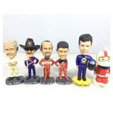 6 Nascar driver bobble heads, Petty 6 Nascar driver bobble heads, Petty