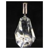 Signed Daum France crystal candle holder, taper, Signed Daum France crystal candle holder, taper,