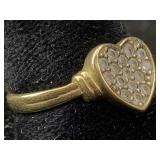 10k Gold Ring W/stones, Tw 1.7g, Sz 6 10k Gold Ring W/stones, Tw 1.7g, Sz 6