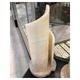 Onyx Spiral Lamp, 9x16in, Some Damage Onyx Spiral Lamp, 9x16in, Some Damage
