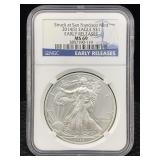2014 Silver Eagle 999 1 Oz Silver, Ngc Ms69 2014 Silver Eagle 999 1 Oz Silver, Ngc Ms69