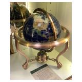 Kalifano Gemstone globe on stand, 12x14in Kalifano Gemstone globe on stand, 12x14in