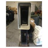 Metal pedestal telephone booth, Approx 5ft tall Metal pedestal telephone booth, Approx 5ft tall