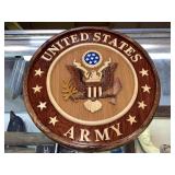 Us Army Wood Sign, 11.5in Diameter Us Army Wood Sign, 11.5in Diameter