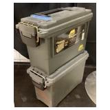 2-grey Ammo Crates, 11x5x7in 2-grey Ammo Crates, 11x5x7in