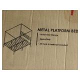 Metal Canopy platform Queen size black bed in box Metal Canopy platform Queen size black bed in box