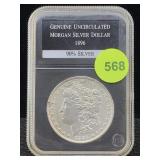 1896 Silver Morgan Dollar Cased 1896 Silver Morgan Dollar Cased
