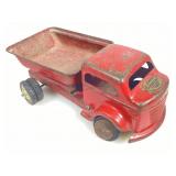 Vtg Richmond pressed steel dump truck, red Vtg Richmond pressed steel dump truck, red