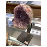 Kalifano Amethyst Geode W/metal Stand, Approx Kalifano Amethyst Geode W/metal Stand, Approx