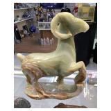 Onyx Carved Sheep Sculpture, 10x3.5x12in Onyx Carved Sheep Sculpture, 10x3.5x12in