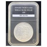 1880  Silver Morgan Dollar Cased 1880  Silver Morgan Dollar Cased