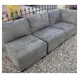 Grey 3-piece sectional, 30x32x34in each piece