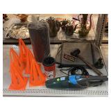 Bissell hand vac, rubber mallet, MudBuster,
