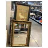 Kan Han framed Print and wall mirror. Print