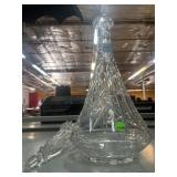 Cut clear crystal decanter and stopper