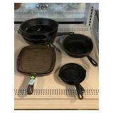 Assorted Cast Iron Pans.
