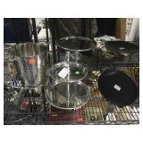 Metal Ice bucket and stands. 5pcs