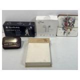 Earbuds, beeper, small stationary pad and more.